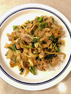 豚肉と菜の花のオイスターソース炒め-レシピのメイン写真