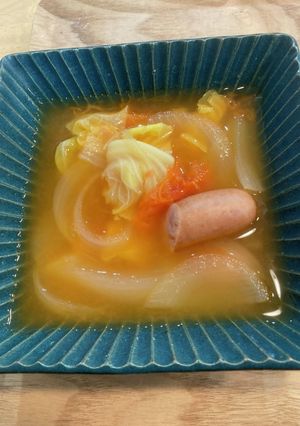 稲毛が食べれるトマトスープ-レシピのメイン写真