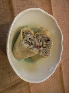 ひじきの煮物を巾着おこわに変身!-レシピのメイン写真