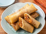 大豆のお肉で春巻き
