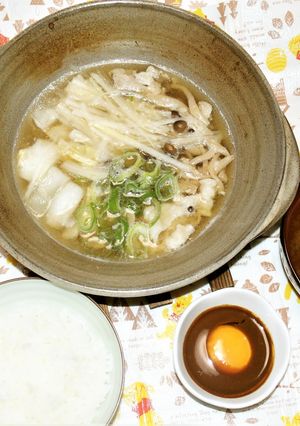 【ひとり鍋】豚肉と白菜のさっぱり塩麴土鍋-レシピのメイン写真