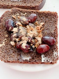 和洋折衷!黒豆きなこのオープンサンド-レシピのメイン写真