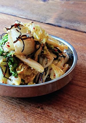 お酒もご飯もススム♡白菜の塩昆布ナムル-レシピのメイン写真