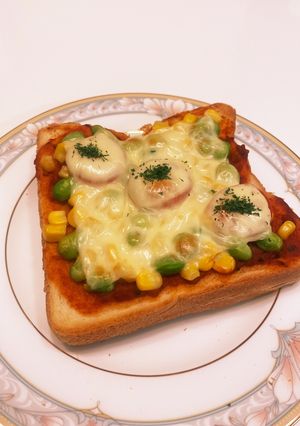 枝豆コーンピザトースト-レシピのメイン写真