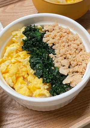 取り分け・幼児食｜三色鶏そぼろ丼-レシピのメイン写真