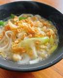 寒い時はこれ★焼き白ネギ生姜うどん