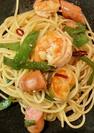 エビとピーマンのピリ辛パスタ-レシピのメイン写真