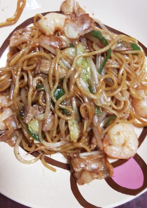 お昼は焼きそば♪モヤシ多めで！ソース味-レシピのメイン写真