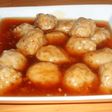 揚げない肉団子の甘酢あんかけ