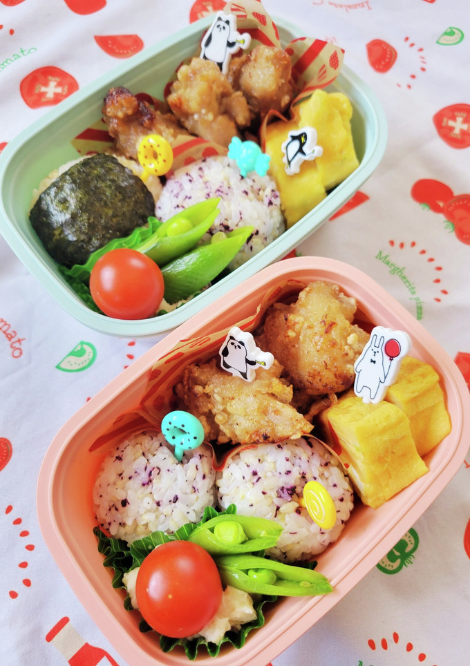 お弁当☆唐揚げと卵焼きのおにぎり弁当☆-レシピのメイン写真