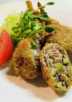 我が家のキャベツ＋チーズインメンチカツ☆-レシピのメイン写真