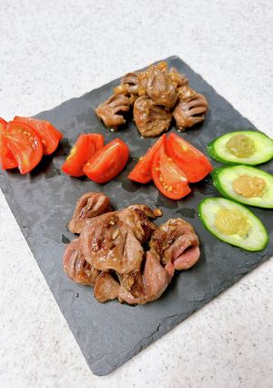 砂肝のにんにく炒め♪2種の味付けで-レシピのメイン写真