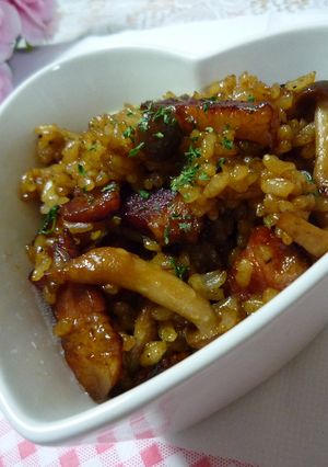 ある物で…コク旨★ベーコンきのこご飯★-レシピのメイン写真