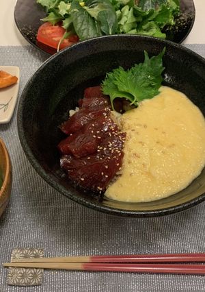 まぐろととろろの漬け丼　-レシピのメイン写真