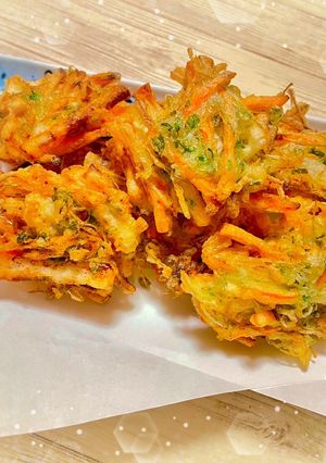 長芋＆豆苗＆人参のかき揚げ-レシピのメイン写真