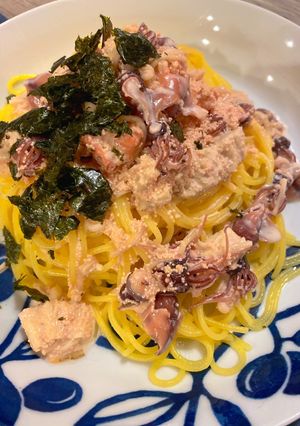 ホタルイカとたらこのクリームパスタ-レシピのメイン写真