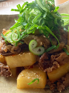 *牛肉と大根ピリ辛にんにく醤油炒め*-レシピのメイン写真