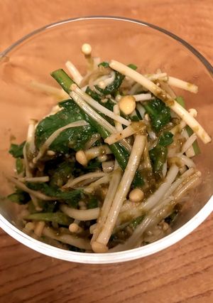 春菊とえのきの胡麻海苔和え-レシピのメイン写真