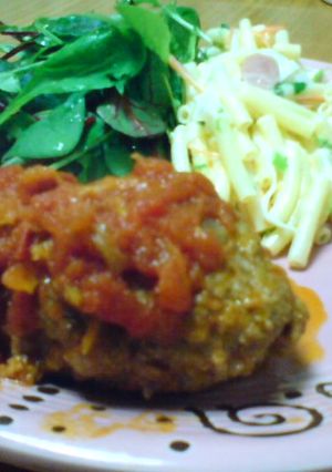 トマトソースの煮込みハンバーグ-レシピのメイン写真