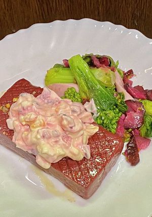 赤こんにゃくのステーキ・タルタルソースで-レシピのメイン写真