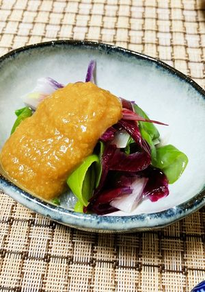赤ネギの酢味噌和え-レシピのメイン写真