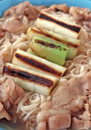 簡単！豚バラと長ねぎのかけそうめん-レシピのメイン写真