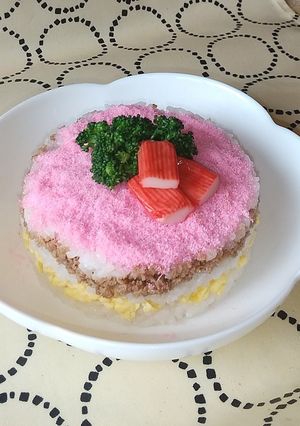 重ねるだけ・簡単三色押しずし-レシピのメイン写真