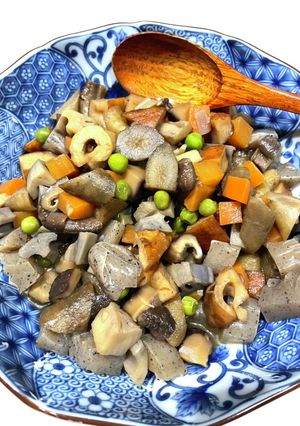 コロコロこんにゃくと根菜の煮物-レシピのメイン写真