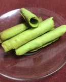 抹茶のくるくるロールラングドシャ