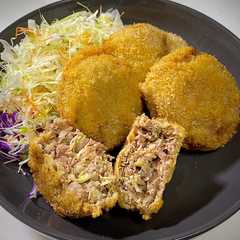 肉汁溢れるキャベツいっぱいのメンチカツ-レシピのメイン写真