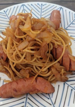 ウインナーと玉ねぎのナポリタン-レシピのメイン写真