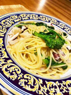 タコ、ナバナ、レンコン パスタ-レシピのメイン写真