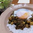 残った青椒肉絲をリメイク ドライカレー