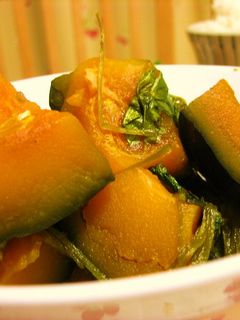 かぼちゃと三つ葉の煮物-レシピのメイン写真