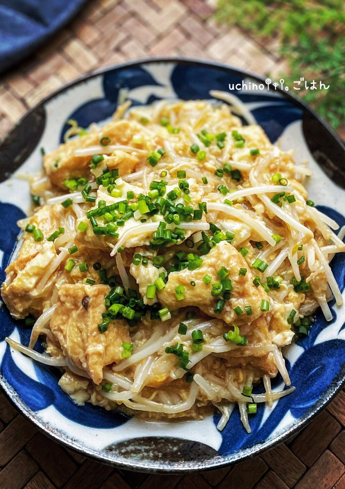 厚揚げともやしの中華卵とじ-レシピのメイン写真