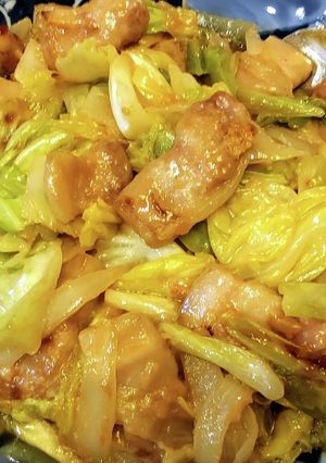 簡単！豚バラとザックリ野菜の麺つゆ旨炒め-レシピのメイン写真