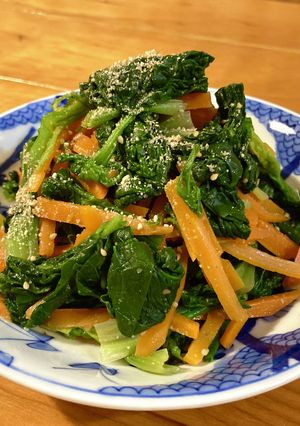 ちぢみほうれん草ナムル-レシピのメイン写真
