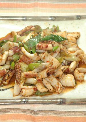 長葱といかの豆板醤炒め-レシピのメイン写真