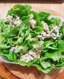 サンチュの水菜わかめひじき巻き！