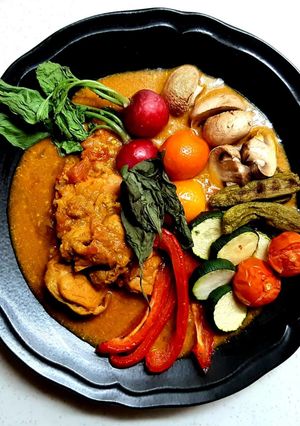 チキンスパイスカレーとグリル野菜-レシピのメイン写真