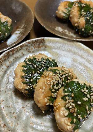鶏ひき肉の大葉つくね甘辛煮-レシピのメイン写真