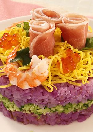パッと華やか♡簡単 お寿司ケーキ-レシピのメイン写真