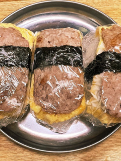 スパムもお家で作った自家製スパムおむすび-レシピのメイン写真