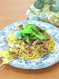 【簡単】お出汁で食べる☆和風きのこパスタ-レシピのメイン写真