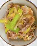 とろーりリーキの豚卵キムチ丼