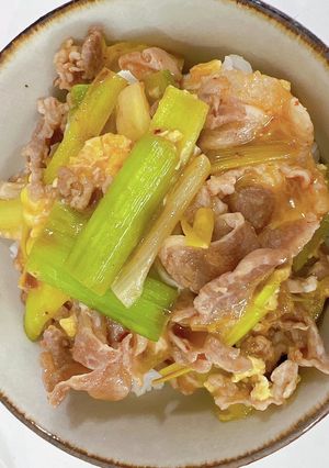 とろーりリーキの豚卵キムチ丼-レシピのメイン写真