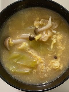しめじとキャベツのかき玉汁-レシピのメイン写真
