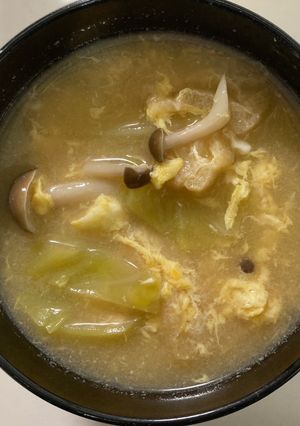 しめじとキャベツのかき玉汁-レシピのメイン写真