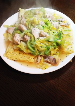 簡単☆キャベツと鶏肉のあんかけ焼きそば-レシピのメイン写真