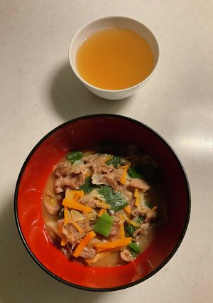 揚げ出し豆腐の野菜餡掛け、コンソメスープ-レシピのメイン写真